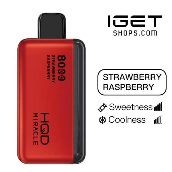 HQD Miracle 8000 – Strawberry Raspberry
