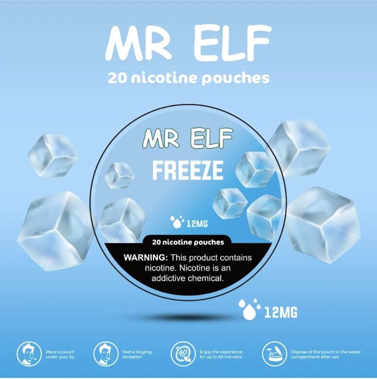 mr elf freeze 12mg snus pouches