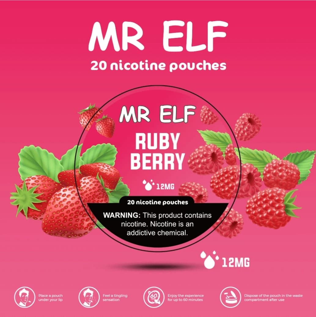 mr elf ruby berry 12mg nicotine pouches Australia