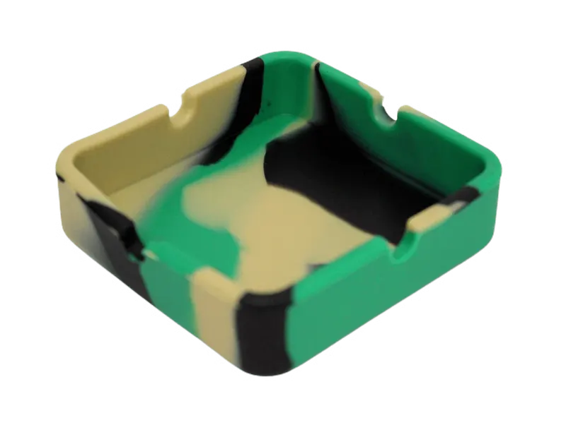 3.2″ Square Silicone Ashtray Assorted Color