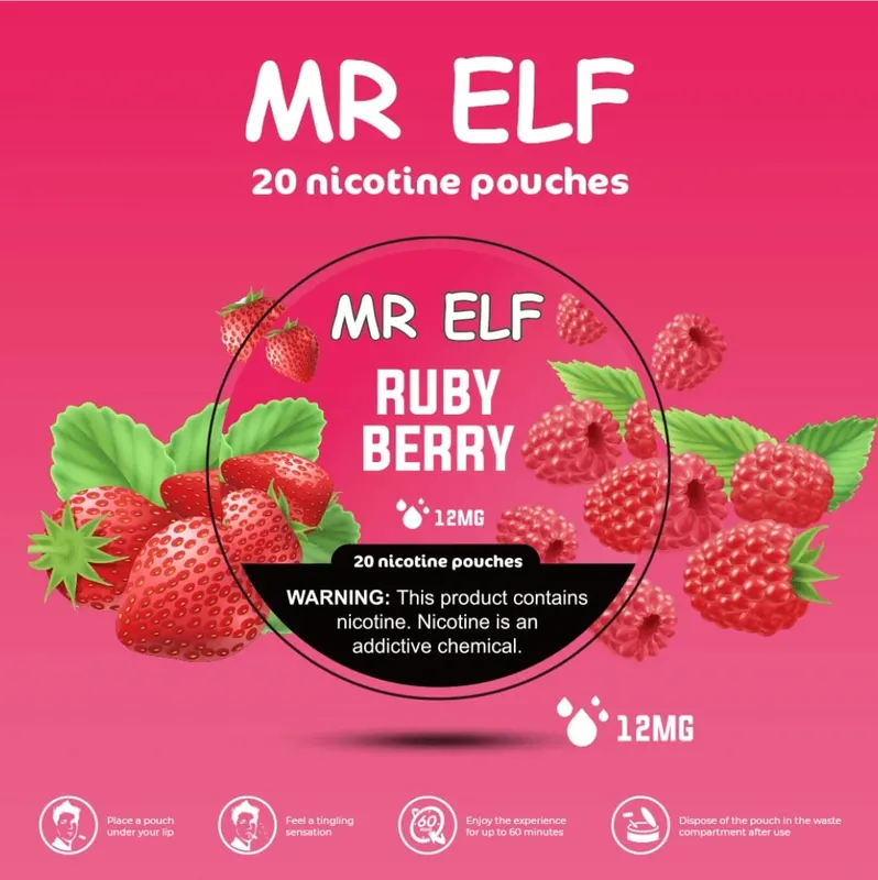 mr elf ruby berry 12mg nicotine pouches Australia