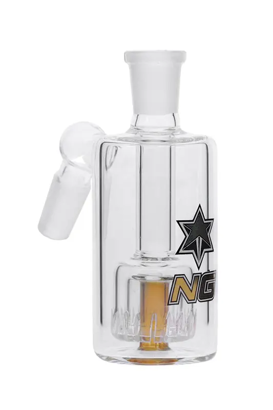 Nice Glass Double Wall 14mm Ashcatcher – Gold