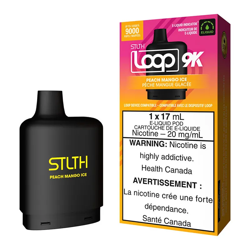 STLTH Loop 9K Pod Pack – Peach Mango Ice