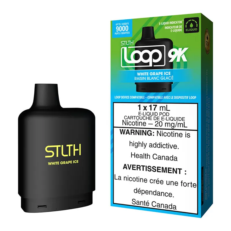 STLTH Loop 9K Pod Pack – White Grape Ice