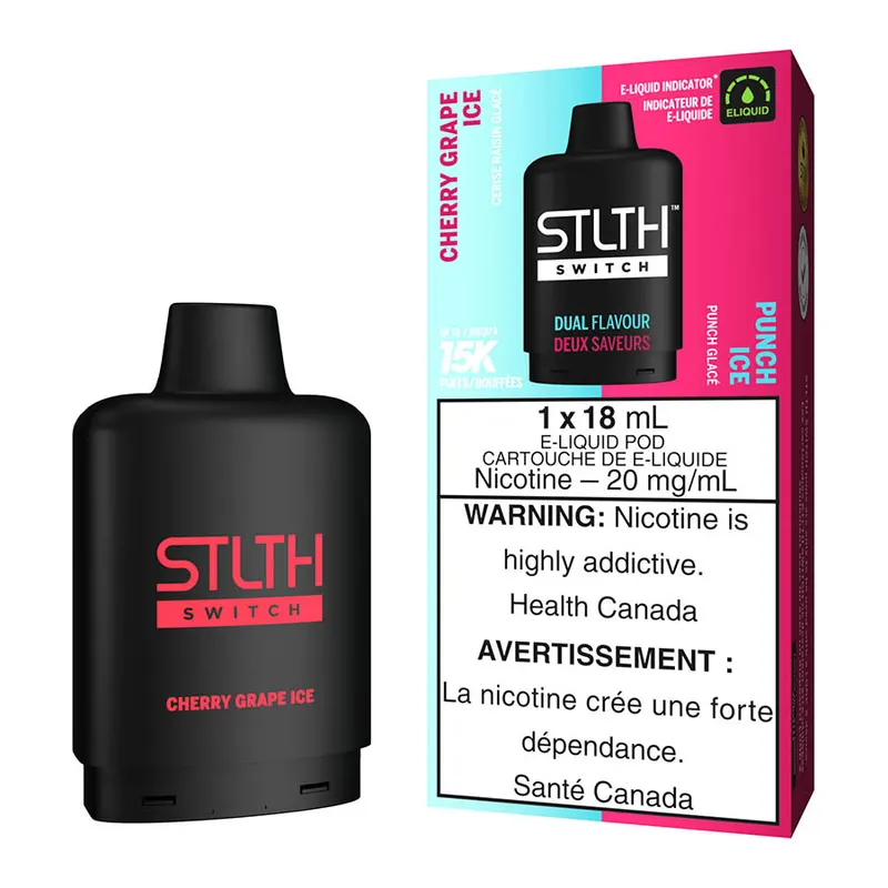 STLTH Switch E-Liquid Pod Pack – Cherry Grape Ice And Punch Ice